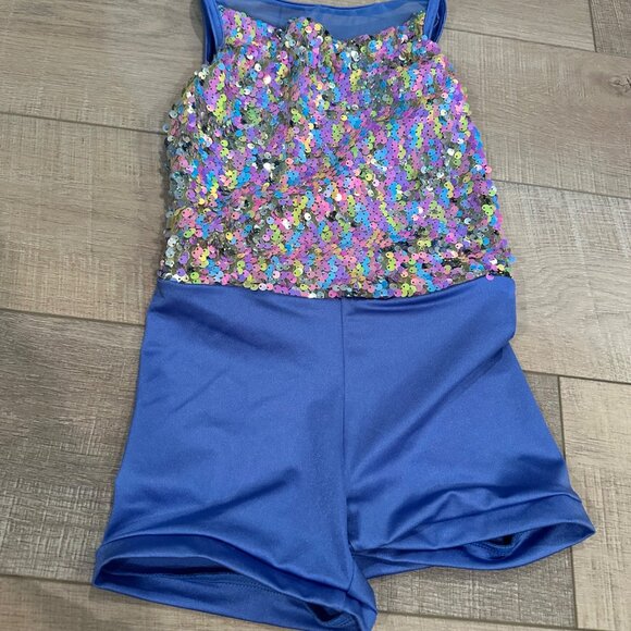 WEISSMAN IC PURPLE SEQUIN COMPETITION DANCE COSTUME #13423 - Picture 2 of 7